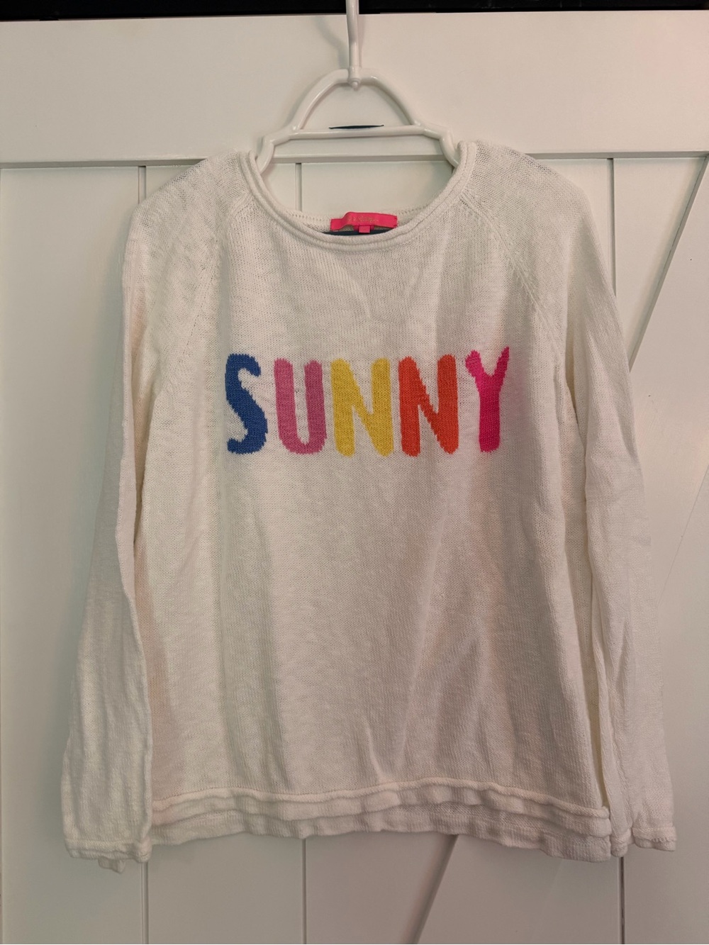 Lilly Pulitzer lightweight cream/white 'SUNNY' Knit Long-Sleeve Top